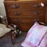 dresser and blanket